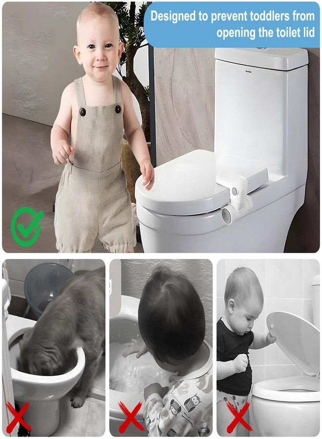 Roioiow Toilet Locks Baby Proof - Adjustable Toilet Seat Locks for Toddlers, No Tools Easy Installation, Adhesive, Fits Most Toilets (1) - Image 2